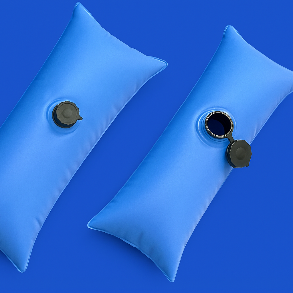 Blue water bags